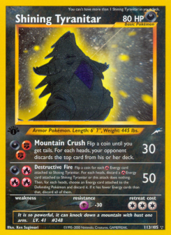 Shining Tyranitar NEO4 113