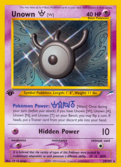 Unown [W] NEO4 29