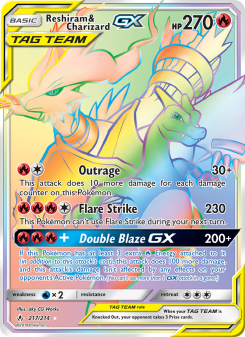 Reshiram & Charizard GX UNB 217