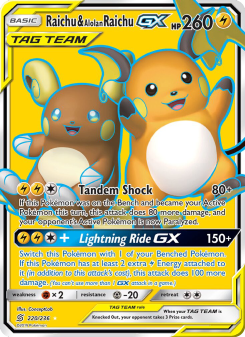 Raichu & Alolan Raichu GX UNM 220