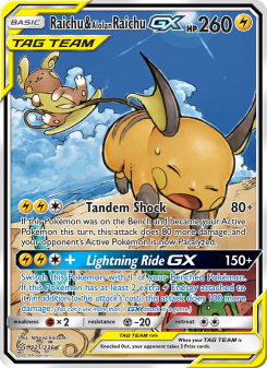 Raichu & Alolan Raichu GX UNM 221