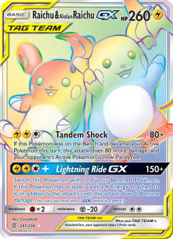 Raichu & Alolan Raichu GX UNM 241