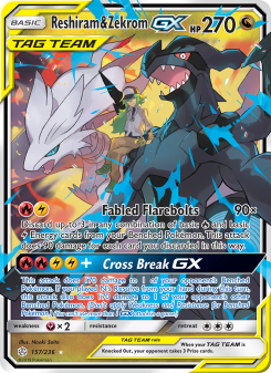Reshiram & Zekrom GX CEC 157