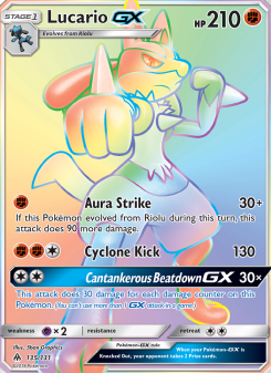 Lucario GX #135 — Apocalisse di Luce