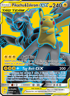 Pikachu & Zekrom GX TEU 162