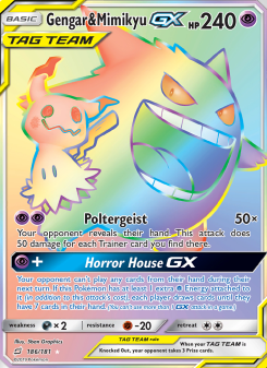 Gengar & Mimikyu GX #186 — Gioco di Squadra