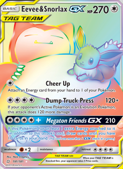 Eevee & Snorlax GX TEU 191