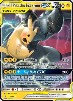 Pikachu & Zekrom GX TEU 33
