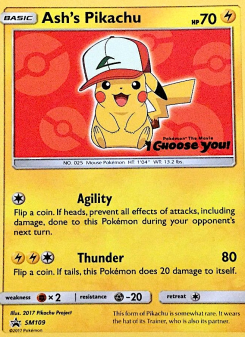 Ash's Pikachu SMP SM109