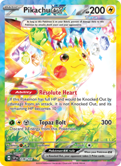 Pikachu ex #238 — Scintille Folgoranti