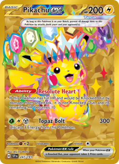 Pikachu ex #247 — Scintille Folgoranti