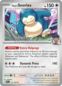 Hop's Snorlax JTG 117