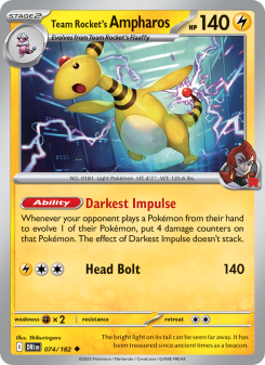 Team Rocket's Ampharos DRI 074
