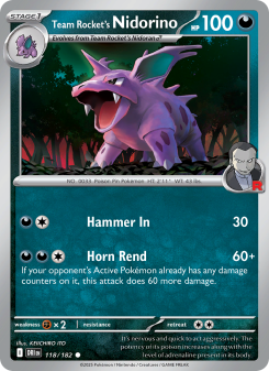 Team Rocket's Nidorino DRI 118