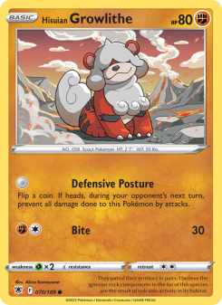 Hisuian Growlithe ASR 070