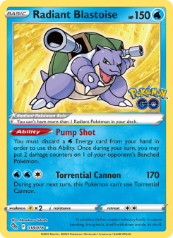 Radiant Blastoise SWSH10.5 018