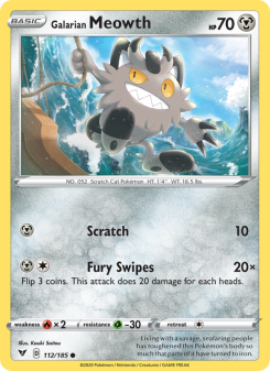 Galarian Meowth VIV 112
