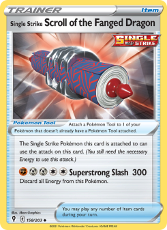 Single Strike Scroll of the Fanged Dragon EVS 158