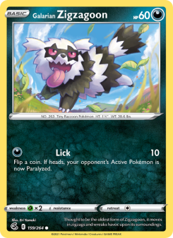 Galarian Zigzagoon FST 159