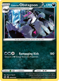 Galarian Obstagoon SWSHP SWSH193